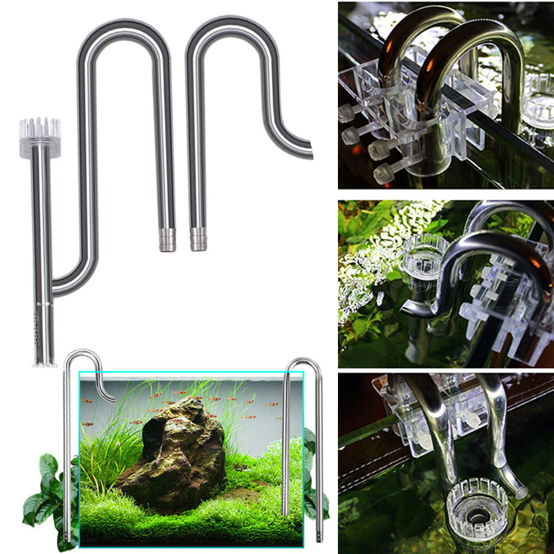 Aquarium Planted Tank Filter - Yeni balık tankı zambak boru paslanmaz